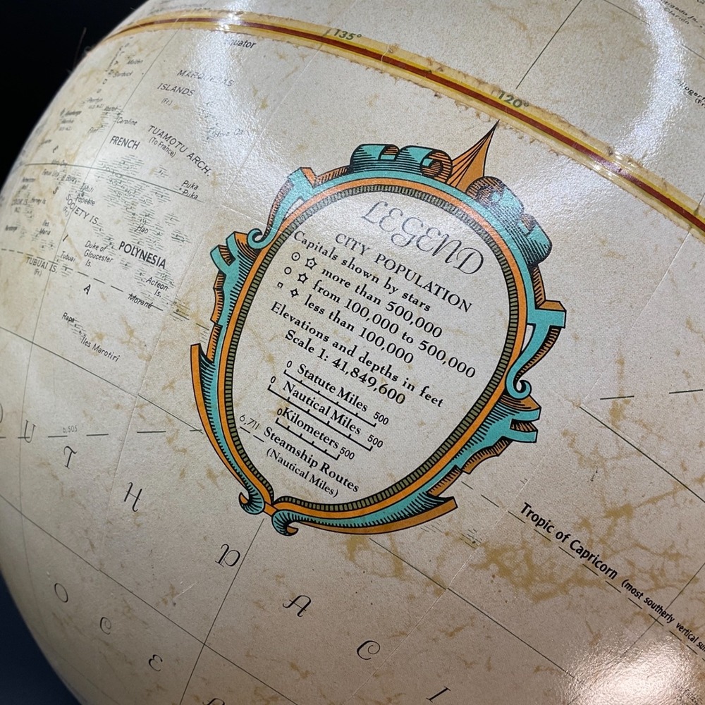 Vintage Replogle‎ 12" Globe USSR Raised Relief Cold War World Classic Tolman - Picture 13 of 16